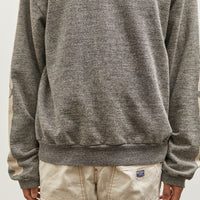 Kapital Grandrelle Fleece Knit BIG crew SWT, Charcoal