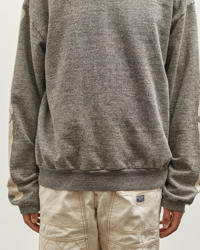 Kapital Grandrelle Fleece Knit BIG Crew Sweatshirt, Charcoal