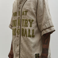 Kapital Unisex GREAT KOUNTRY Baseball Shirt, Beige French Linen