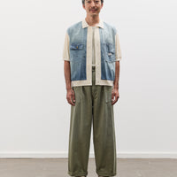 Kapital Herringbone FATIGUE Baggy Pants, Khaki