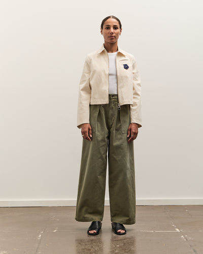 Kapital Herringbone FATIGUE Baggy Pants, Khaki