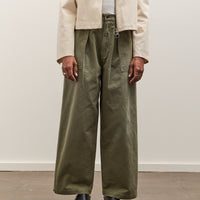 Kapital Herringbone FATIGUE Baggy Pants, Khaki