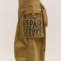 Kapital Herringbone Jumbo Monkey Pants - Factory Repaired & Embroidery, Camel