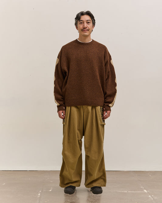 Kapital Herringbone Jumbo Monkey Pants, Factory Repaired & Embroidery Unisex, Camel