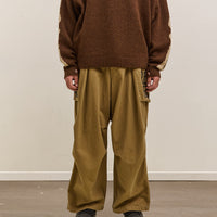 Kapital Herringbone Jumbo Monkey Pants, Factory Repaired & Embroidery Unisex, Camel
