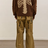 Kapital Herringbone Jumbo Monkey Pants, Factory Repaired & Embroidery Unisex, Camel