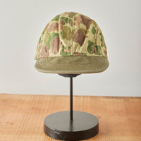 Kapital Hunter-Camo Herringbone Military Cap, Khaki
