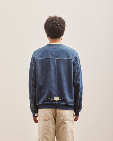 One Pocket Cowl Neck Asymmetrical Sweater - KHAKI L