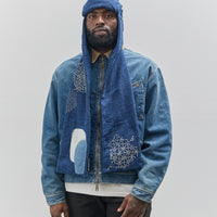 Kapital Ing Swt Knit Nora Gale Cap, Indigo