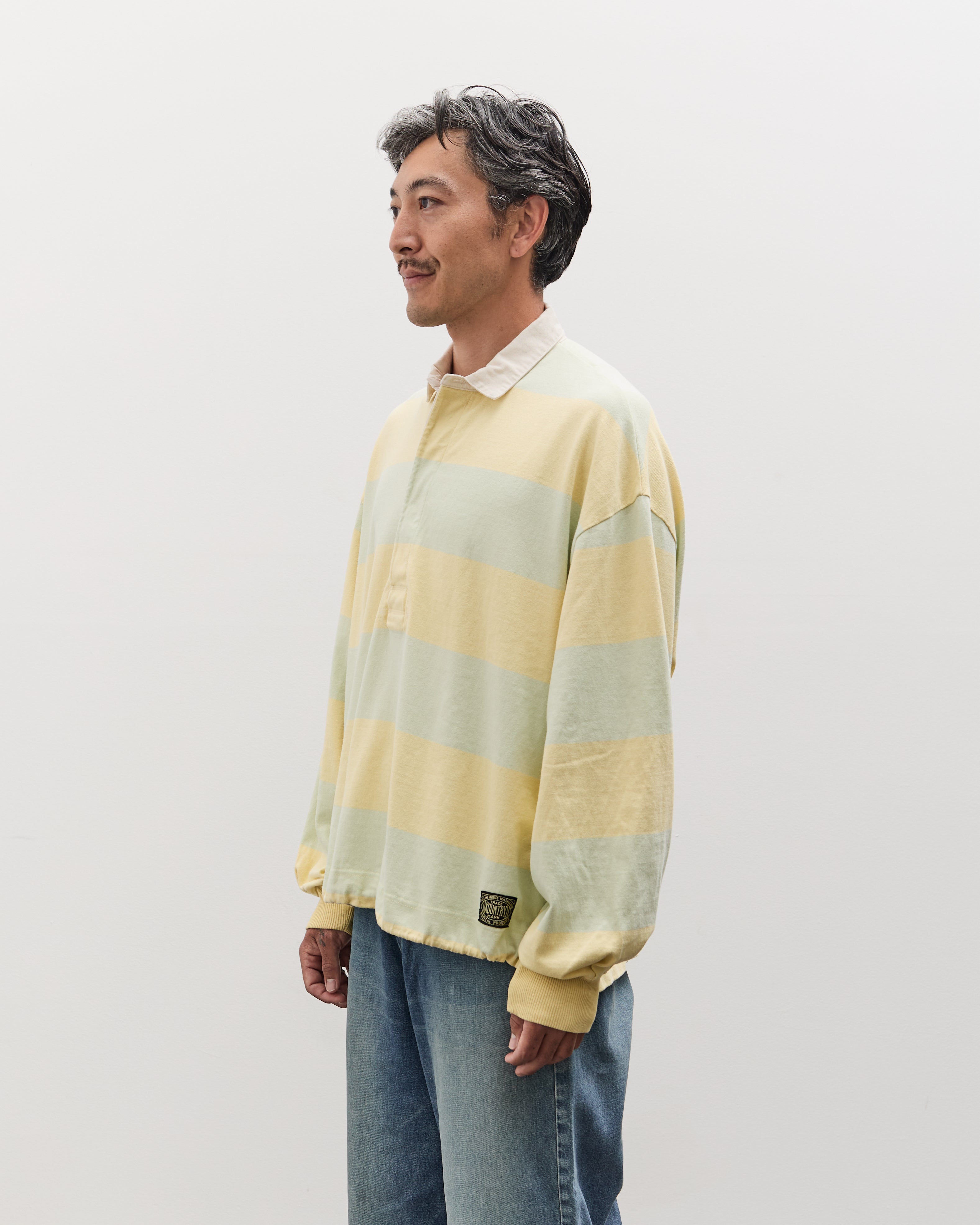 トップス KAPITAL Jail Stripe Jersey Kapital JAIL Stripe Jersey BIG Rugger Shirt | Black | Canoe Club