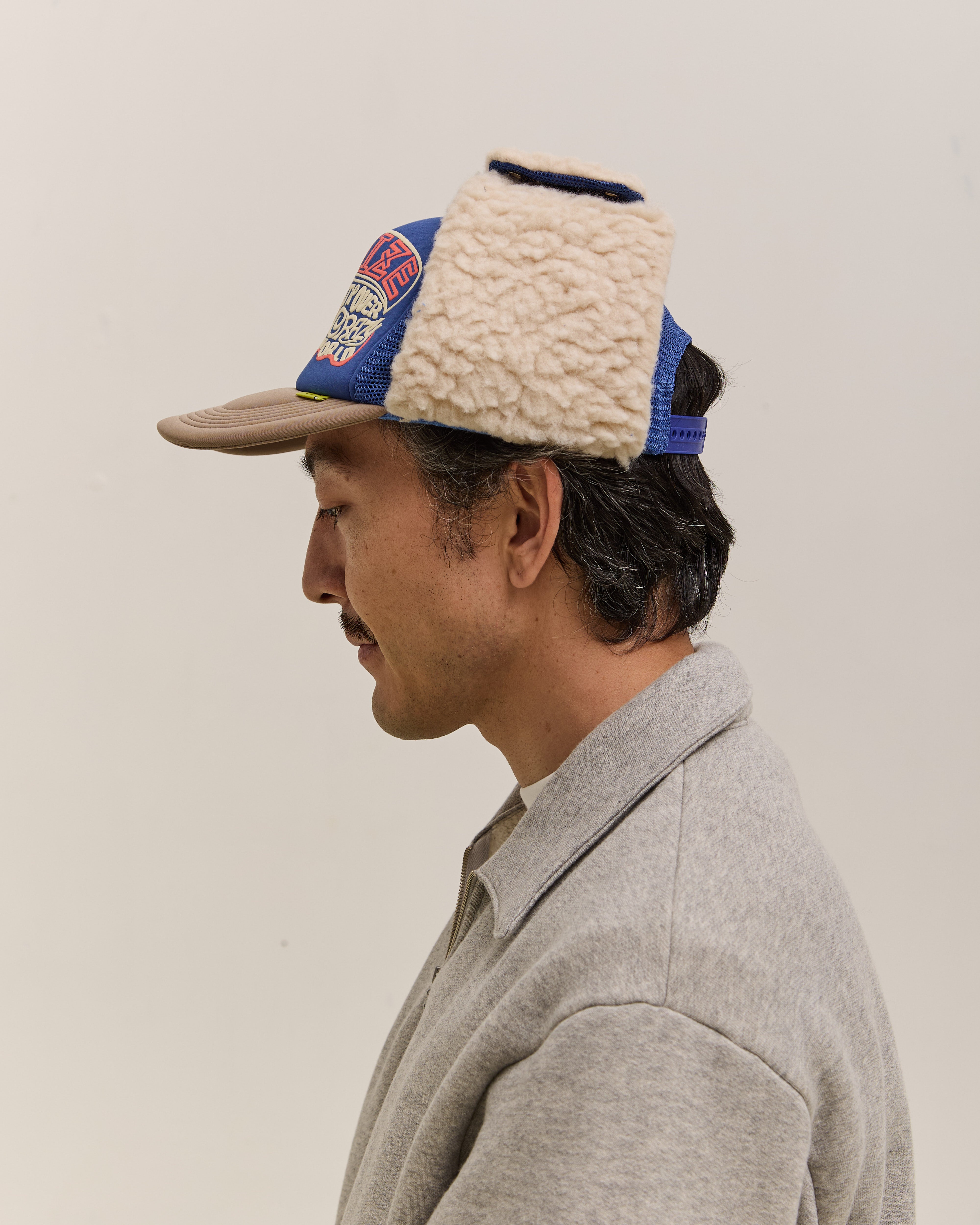 Kapital Kapsize Rule Lumber Trucker Cap, Bluexmoca – Glasswing