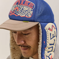 Kapital Kapsize Rule Lumber Trucker Cap, Bluexmoca