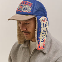 Kapital Kapsize Rule Lumber Trucker Cap, Bluexmoca