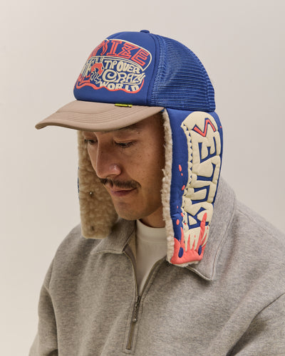 Kapital Kapsize Rule Lumber Trucker Cap, Bluexmoca