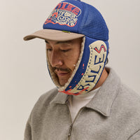 Kapital Kapsize Rule Lumber Trucker Cap, Bluexmoca