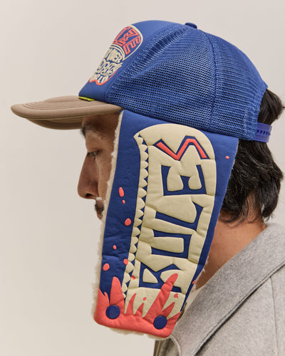 Kapital Kapsize Rule Lumber Trucker Cap, Bluexmoca