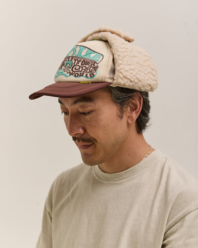 Kapital Kapsize Rule Lumber Trucker Cap, Kinarixbrown