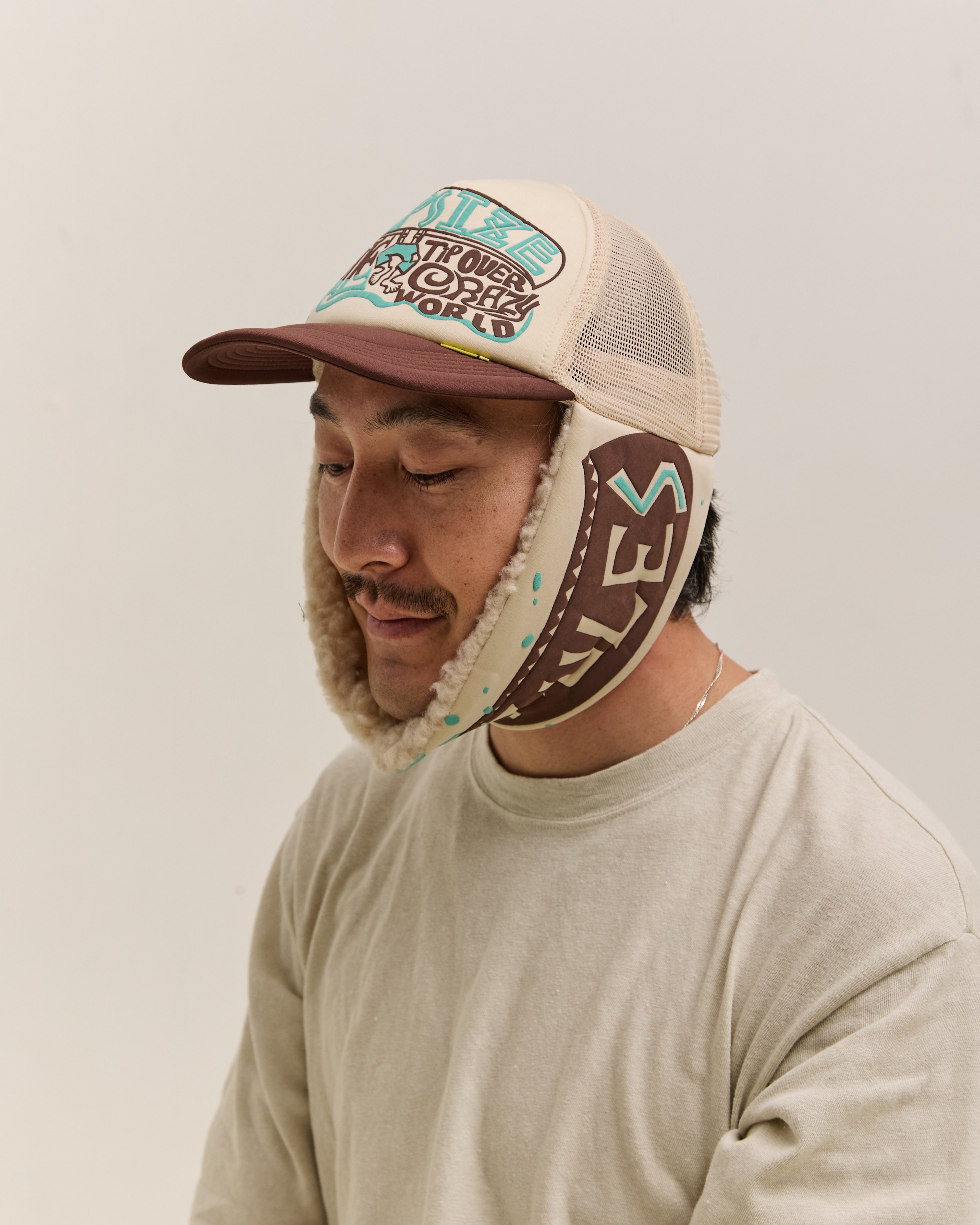 Kapital Kapsize Rule Lumber Trucker Cap, Kinarixbrown – Glasswing