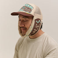 Kapital Kapsize Rule Lumber Trucker Cap, Kinarixbrown