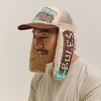 Kapital Kapsize Rule Lumber Trucker Cap, Kinarixbrown