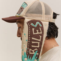 Kapital Kapsize Rule Lumber Trucker Cap, Kinarixbrown