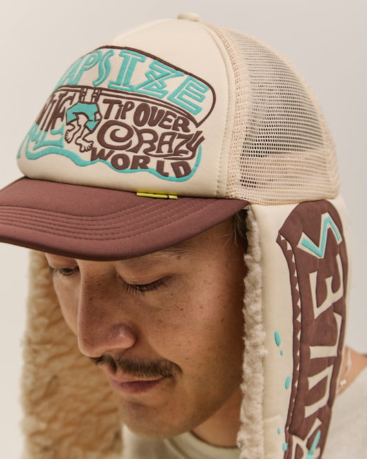 Kapital Kapsize Rule Lumber Trucker Cap, Kinarixbrown
