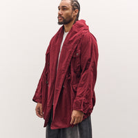 Kapital Katsuragi Cotton Ring Coat, Burgundy