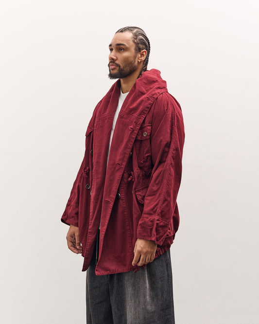 Kapital Katsuragi Cotton Ring Coat, Burgundy