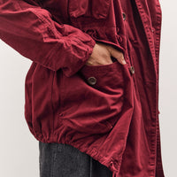 Kapital Katsuragi Cotton Ring Coat, Burgundy