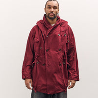 Kapital Katsuragi Cotton Ring Coat, Burgundy