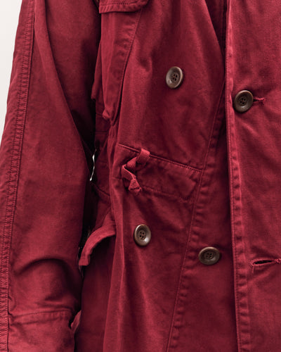 Kapital Katsuragi Cotton Ring Coat, Burgundy