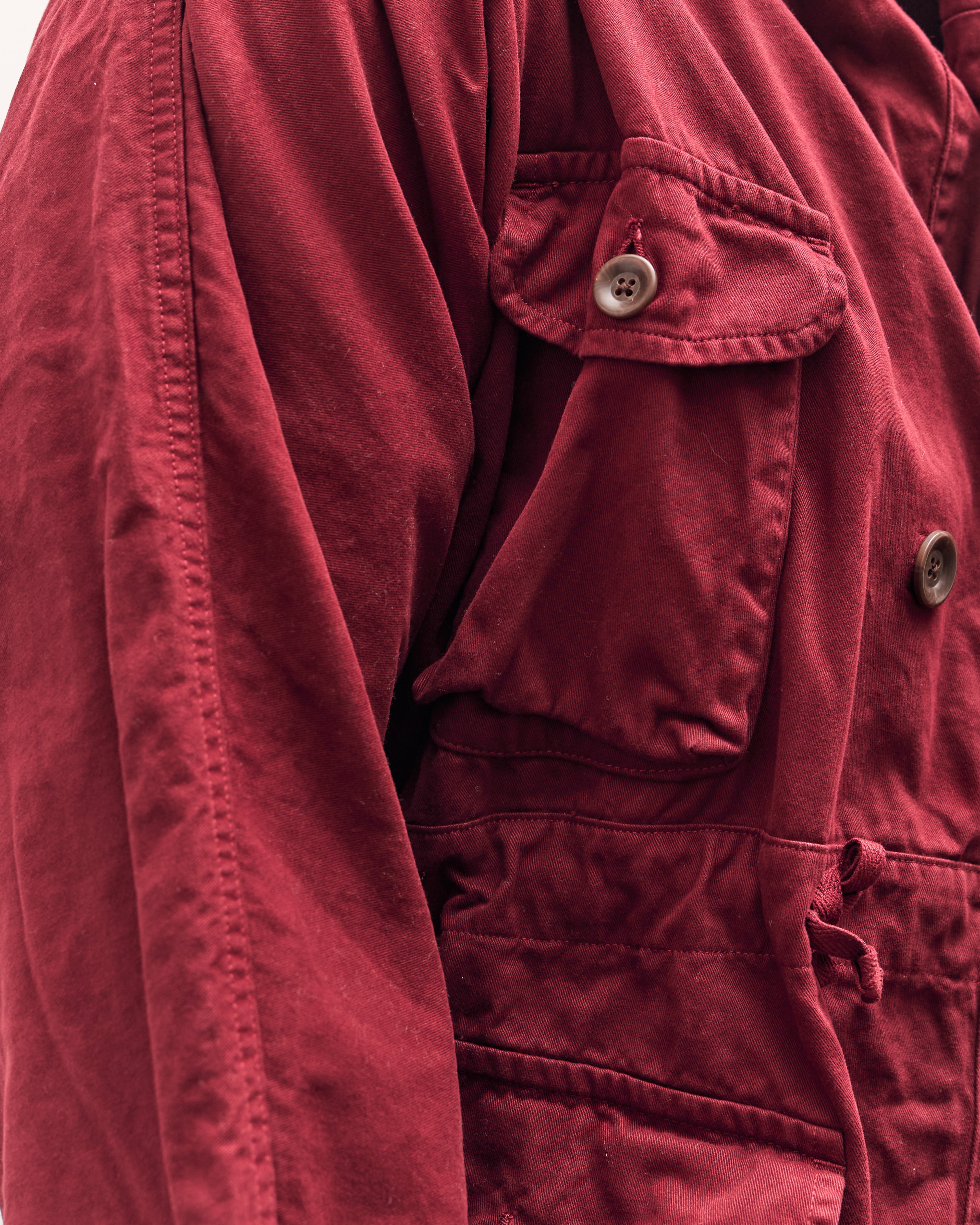 Kapital Katsuragi Cotton Ring Coat, Burgundy – Glasswing