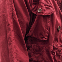 Kapital Katsuragi Cotton Ring Coat, Burgundy