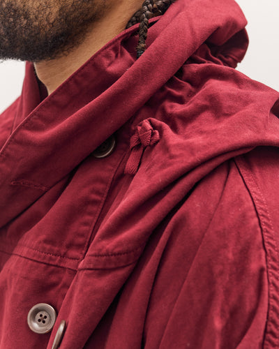 Kapital Katsuragi Cotton Ring Coat, Burgundy