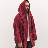 Kapital Katsuragi Cotton Ring Coat, Burgundy