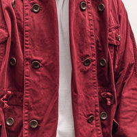 Kapital Katsuragi Cotton Ring Coat, Burgundy