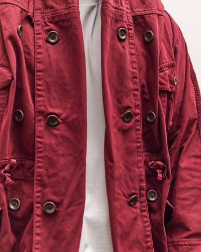 Kapital Katsuragi Cotton Ring Coat, Burgundy