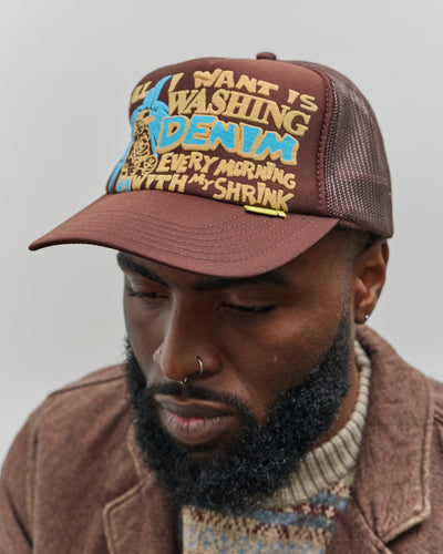 Kapital Laundry Shrink Truck Cap, Brown