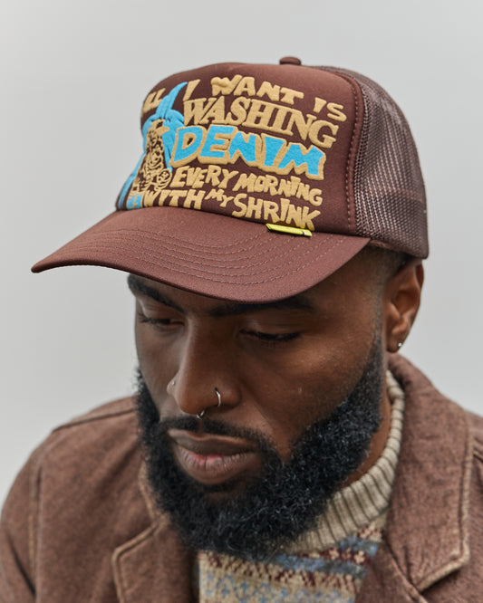 Kapital Laundry Shrink Truck Cap, Brown