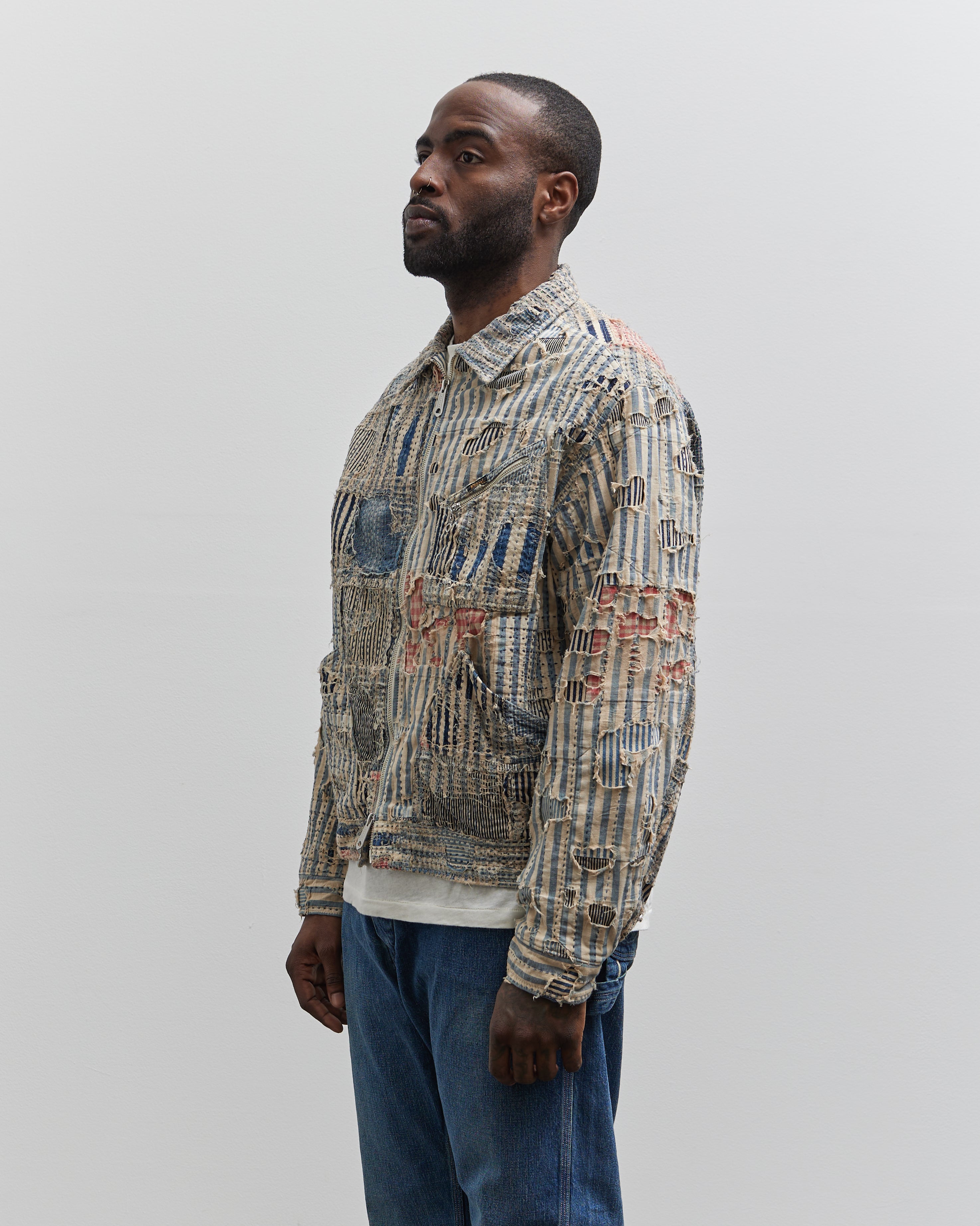 bajur ジャケット Kapital Liberty Boro Zip Up Blouson, Hickoree – Glasswing