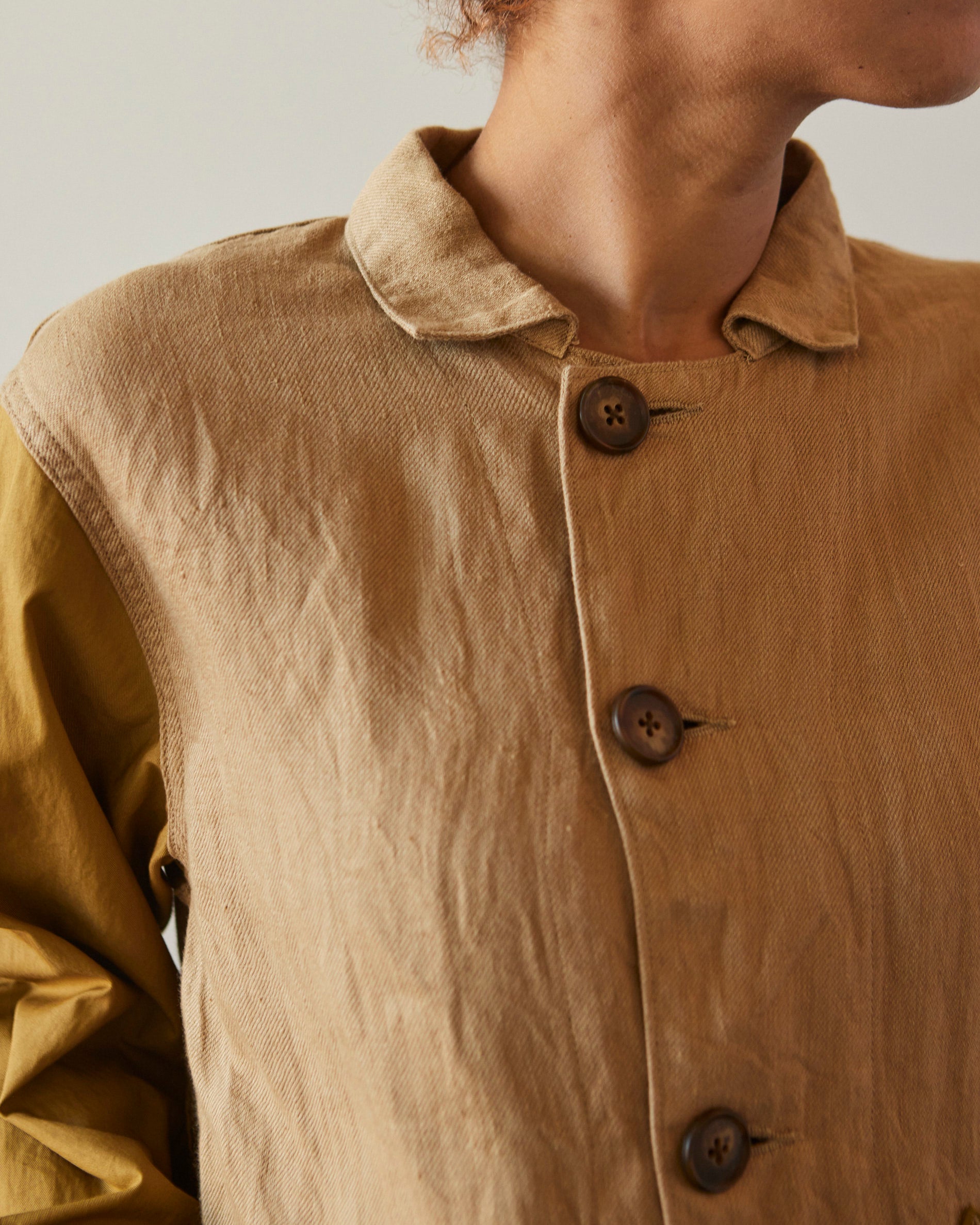KAPTAL リネン　チノ　リンゴマン　カバーオール　ジャケット　ベージュ4 Kapital Unisex Linen Chino Cloth Ringoman Coverall, Beige