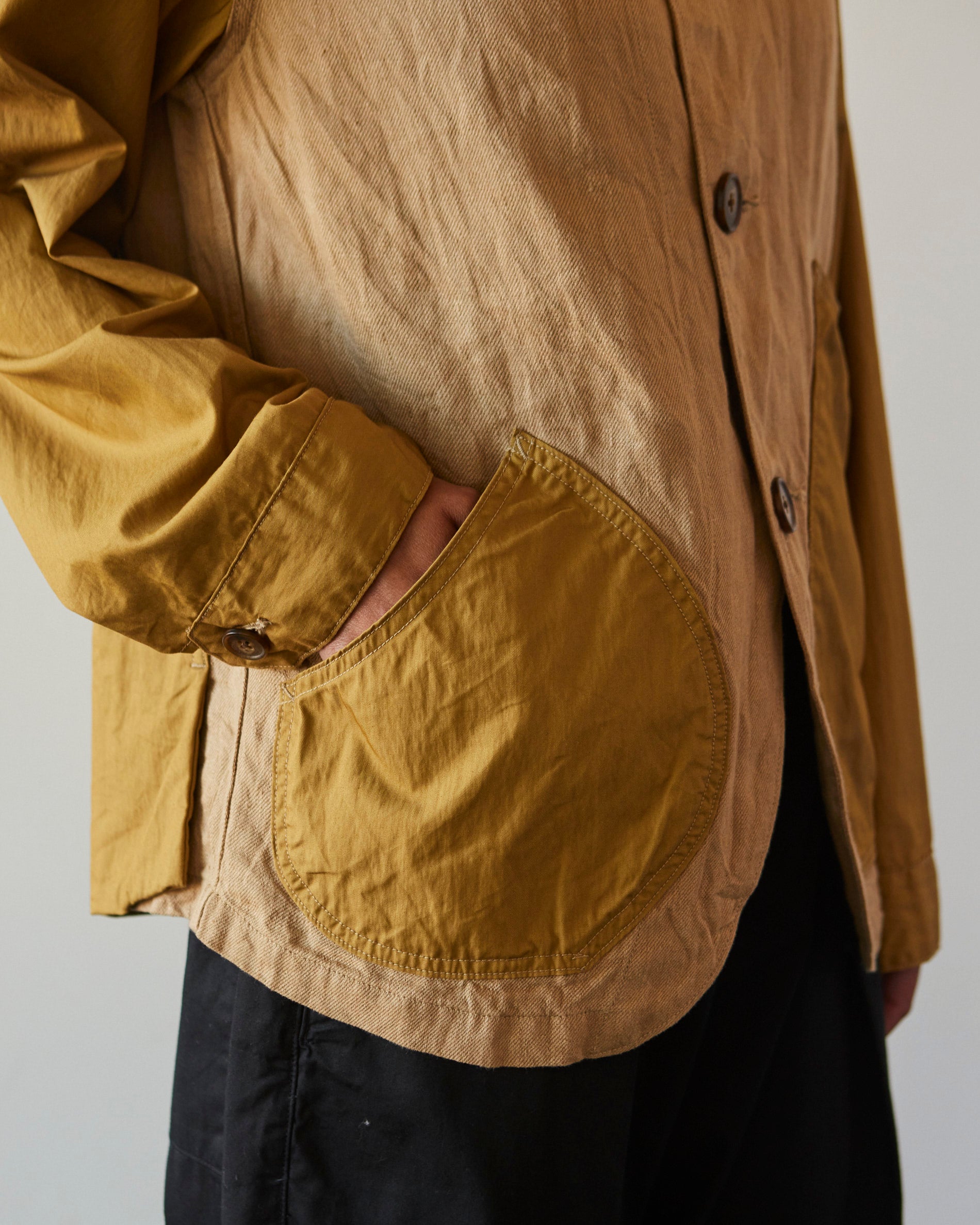 KAPTAL リネン　チノ　リンゴマン　カバーオール　ジャケット　ベージュ4 Kapital Unisex Linen Chino Cloth Ringoman Coverall, Beige