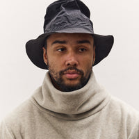 Kapital Nylon Konbu Pork Pie Camp Hat, Black