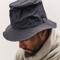 Kapital Nylon Konbu Pork Pie Camp Hat, Black