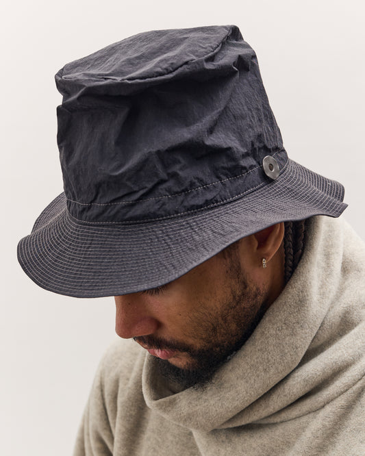 Kapital Nylon Konbu Pork Pie Camp Hat, Black