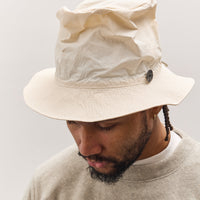 Kapital Nylon Konbu Pork Pie Camp Hat, White