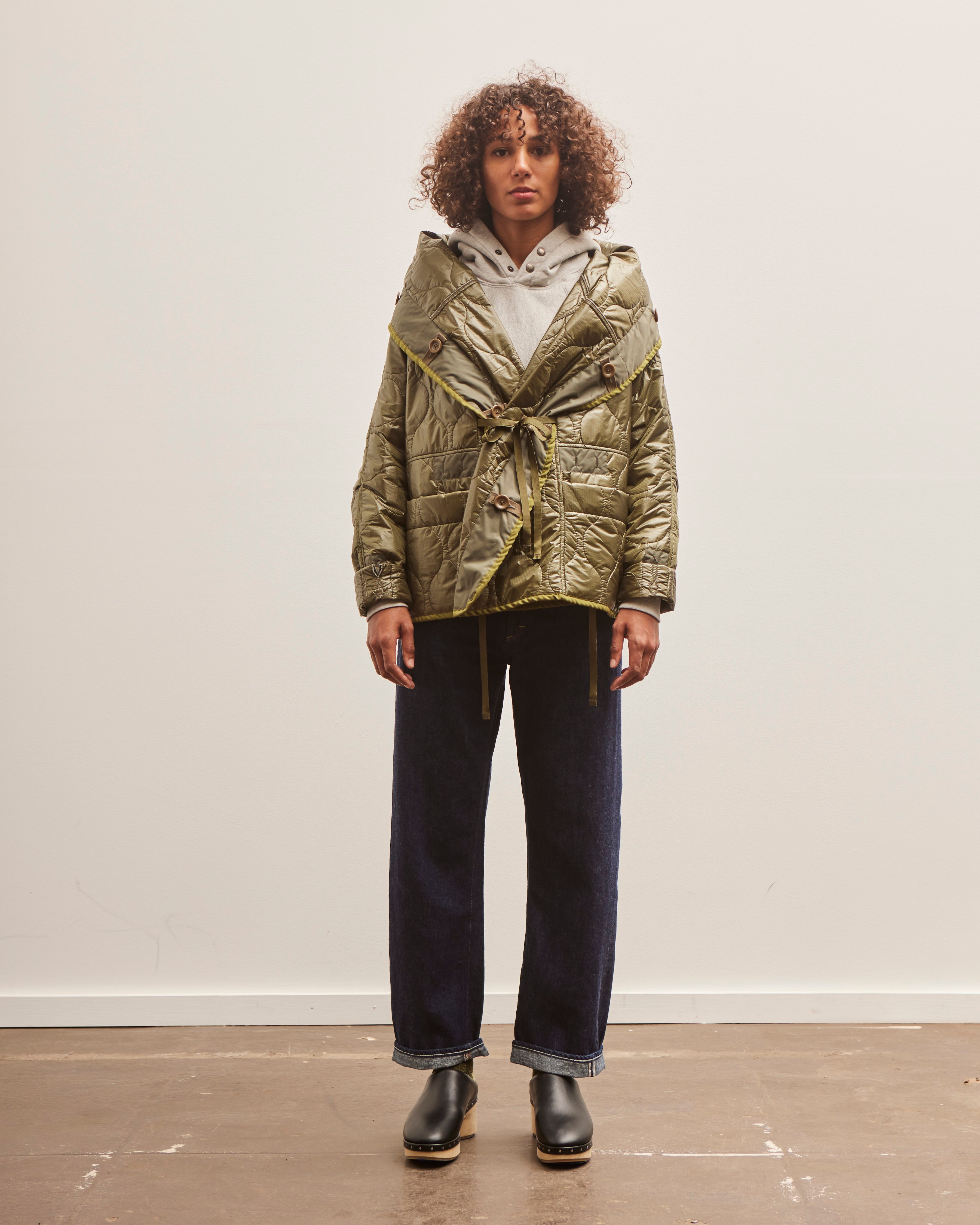 【新品】キャピタル　TRIANGLE RING COAT Kapital Nylon Quilting RING Coat, Khaki – Glasswing