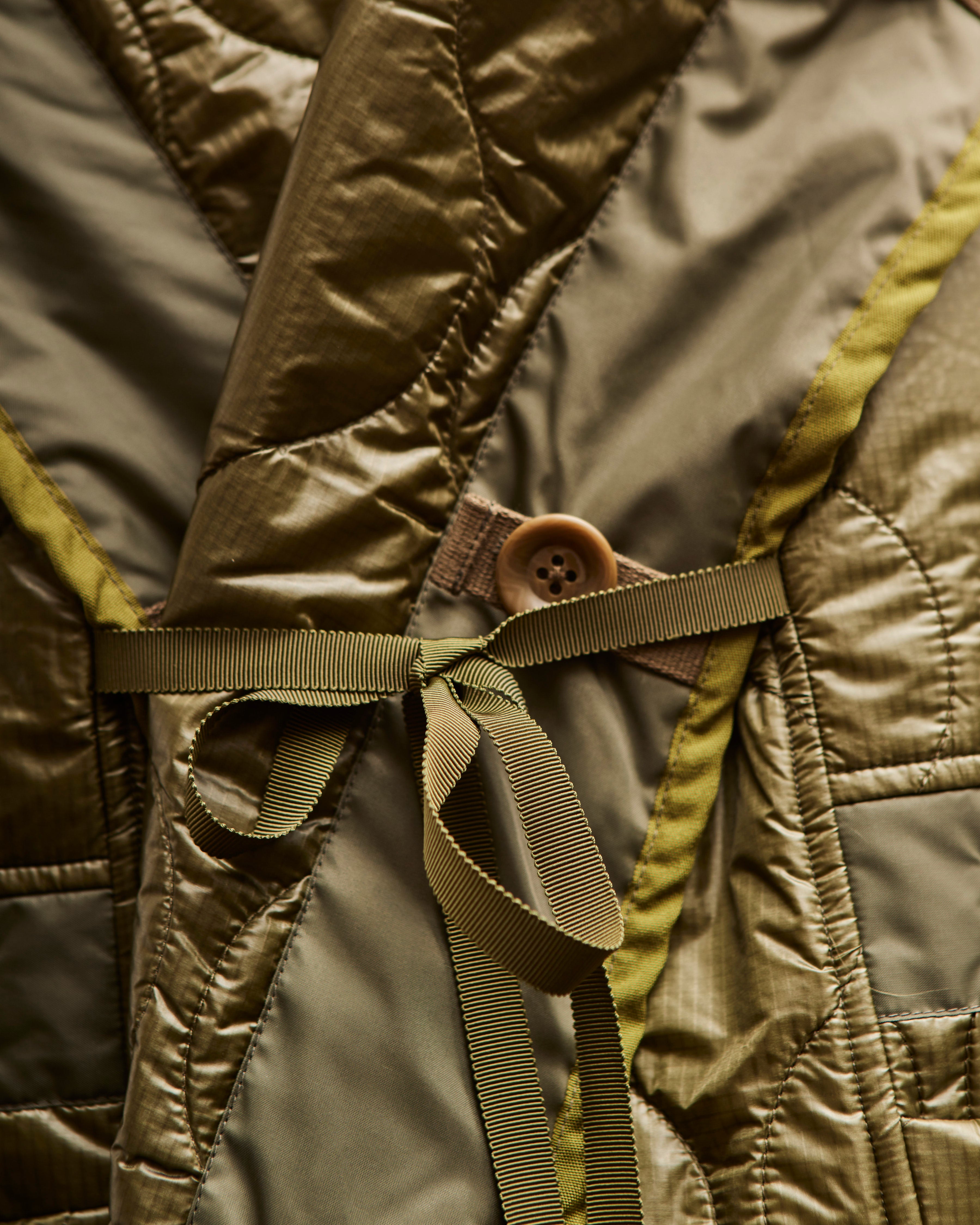 Kapital Nylon Quilting RING Coat, Khaki – Glasswing