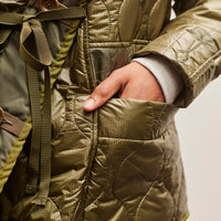 Kapital Nylon Quilting RING Coat, Khaki