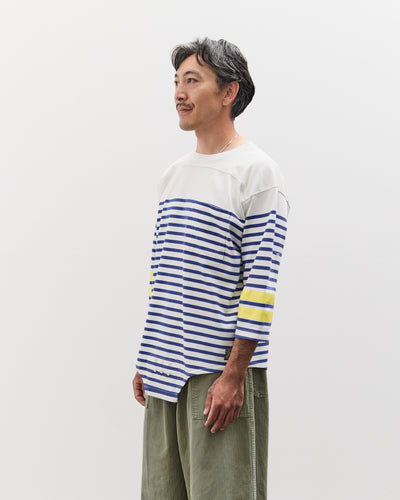 Kapital Panel Stripe Jersey SWIM Football T, White